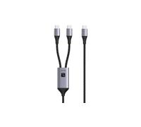 100W USB-C PD QC PPS Dual 2x USB-C Cable to ICOC MU2C-2C100W