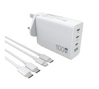 100W USB C Travel Charger ：GaN Charger for MacBook Air/Pro Charger 2023 2022 2021 2020 2019 16 15 14 13 Inch,Apple/iphone/ipad/Samsung/Lenovo/Dell/Asus/HP，Universal Type C Laptop Power Cord Adapter