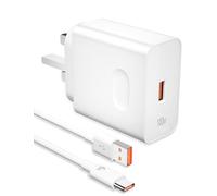 100W USB Plug Fast Charger for Honor 600 400 200 Pro/Lite/Smart, USB Charger Plug Power Adapter w/6A Fast Charging Cable 1M for Honor X6c X5c X6b X8d X9d Magic6 7 8 Lite 8 Pro 90 Pad X8a 10 9 X9a X9