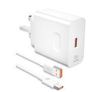 100W USB Plug SuperCharge Power Adapter for Honor 200 400 Pro, USB Fast Charger Plug w/6A Supercharge Charging Cable 1M,Wall Charger UK Fast Charing for Honor X6b X6c Magic6 Lite 200 Smart/Lite Pad 9