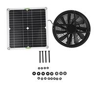 100W Water-Proof Solar Panel Fan Kit, 10in Round Solar Powered Ventilation & Exhaust Fan for Chicken Coops, Greenhouses, Sheds, Earth Friendly Circulation System