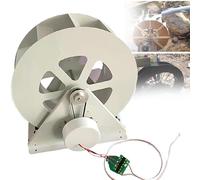 100W Water Wheel Hydro Generator - Low Speed Outdoor Micro Hydroelectric Power Supply with Anti-Corrosion Coating, Gray (50w)