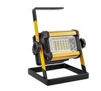 100W Waterproof Flood Light Outdoor Reflector LED External Projector RGB Spotlight Searchlight Rechargeable by 6 * 18650 Battery(50W No Battery)