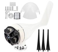 100W Wind Turbine Generator Kit, 3-Blade Wind Turbine, High Efficiency Durable Alloy Plastic, 12V 24V 48V Optional for Boats, Decks, (24V)