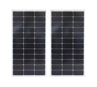 (100W x 2 ) Solar Panels Premium Mono PV Photo-voltaic Panel Connectors Boat Caravan