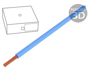 100X 11019372 Leads H05V2-K Line Cu 1mm² 18AWG PVC Blue 300V,500V 100m HELU