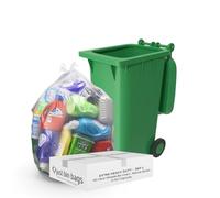 100x 360L Clear Wheelie Bin Liners - Refuse Sacks | EXTRA HEAVY DUTY | 12kg Capacity- 120 Gauge, 30 Micron Waste Recycling Rubbish Dustbin Bags | Domestic & Commercial Use