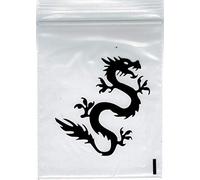 100X 40 x 40mm Heavy Duty Small Tiny Poly Plastic Sealy Grip Zip Lock Zipper Seal Gummy Bags Baggies BAGGYS (CPUK Exclusive) (Dragon)