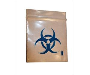 100X 40 x 40mm Heavy Duty Small Tiny Poly Plastic Sealy Grip Zip Lock Zipper Seal Gummy Bags Baggies BAGGYS (CPUK Exclusive) (Blue Biohazard)