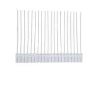 100x 40cm Flat Strap White Plastic Security Seals - Numbered with Barcode, Tamper-Evident - for Freight Containers, Cages, Trolleys, High-Value Shipments (100)