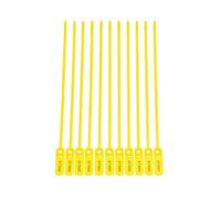 100x 40cm Strong Flat Strap Yellow Plastic Security Seals - Numbered Without Barcode, Tamper-Evident - for Freight Containers, Cages, Trolleys, High-Value Shipments (100)