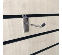 100x 45 Degree Slatwall Hooks Accessory Single Prong Shop Display (4 INCH)