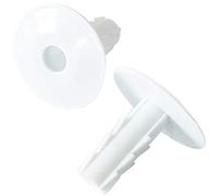 100x 8mm White Single Cable Bushes-Feed Through Wall Cover-Coaxial/Coax Hole/Entry Tidy Cap - Grommet-Satellite-Brick-Plate-RG6-CCTV