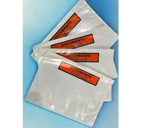 100X A6 Printed Document Enclosed Wallet (165 x 115 mm) | Peel & Seal Clear Plastic Envelopes/Sleeves/Pockets/Wallets | Attach Invoices, Packing Lists & Delivery Notes to Parcels (100)