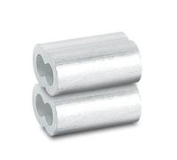 100x Aluminium ferrules 1.0 mm,Oval Aluminium Ferrule,Pressing Sleeves,ferrules for Ropes,Wire Rope ferrules, Aluminium Rope Sleeve, Press clamp