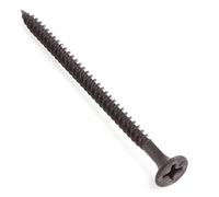 100x Black Fine Thread Bugle Head Drywall Screws for Securing Plasterboard Ceiling Track Systems - M3.5 x 60mm