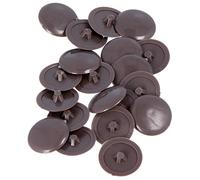 100x Brown Pozi Screw Cover Caps 13mm Dark Wood Cover Head Push Fit