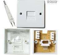 100X Bt Extension Telephone Wall Socket Idc Secondary Outlet Plate 1/3A