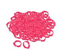 100x Chicken Leg Rings 001-100 Duck Chicks Leg Band Clip Rose Red 2.8x2.6 cm