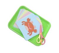 100x Child Paper Cutting Set for Imagination and Creativity Craft Scissor Skills for Artistic Skills Preschool Supplies Children Paper Cutting Scissors