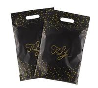 100x Designer Handle Mailer Bags Mailing Postal for Packaging Shipping Mail Self Seal(Black Star Thank You)