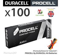 100x Duracell AAA Industrial Procell Alkaline Batteries LR03 MN2400 Micro Mini