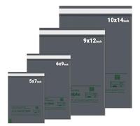 100x Eco-Friendly Mailing Bags Compostable Parcel Bags - Assorted Sizes (Small to Large) - Zero Waste Shipping Bags - Corn Starch Grey Postage Packaging for Vinted, eBay, Small Businesses