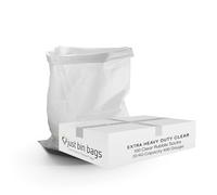 100x Extra Heavy Duty Clear Rubble Sacks | 20kg Capacity | 400 Gauge- 100 Micron | Strong Waste Bag