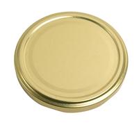 100x Glass Jar Lids Twist Off 82mm Metal Replacement Caps for Jam Honey Pickle Vegetables Fruits Plain Colors Metal Preserving Lid (Gold)