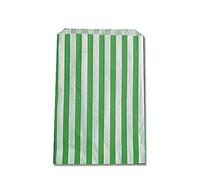 100x Green Small Candy Stripe Paper Bags Sweet Favour Buffet Gift Shop Party Sweets Cake Wedding