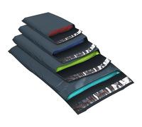 100x Grey Mailing Bags - Mixed Sizes, 100% Recyclable Parcel Bags, Self-Seal Postage Bags for Clothes - Strong & Sealable Plastic Envelopes, Ideal for Large to Small Postal Packing Shipping Posting