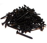 100x Guitar neck plate/bush fixing screws in black 4.2mm x 45mm