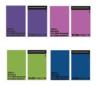 100x Mailer Bags Mailing Envelope Made from 100% Recycled Material Colourful Parcel Shipping Smart Mailer(17 x 22 Inch,Purple)