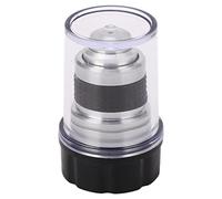 100x Microscope Objective Lens, Brass & Aluminum Alloy Fall Proof Professional Objective Lens Standard Thread Objective Lens Replacement for Material & Research