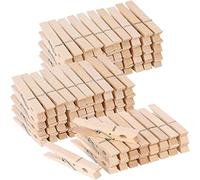 100x Multipurpose Strong Wooden Pegs Washing Lines, Arts and Crafts, Photo Hanging, Washing Line | Sustainable Wood Supports Heavy Laundry and Materials
