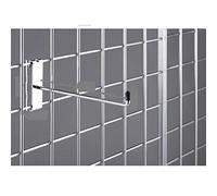 100X New GRIDWALL Hooks Prong ARM for MESH in Chrome 4" 6" 8" 10" 12" Five Sizes (Gridwall Hooks 8')