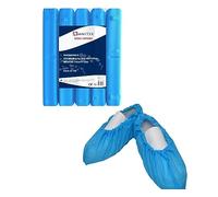 100x Omnitex® 3.5g Premium Disposable Shoe Covers, Strong Floor, Carpet Protectors. Embossed Overshoes. Medium to Heavy Use (1x Pack of 100)