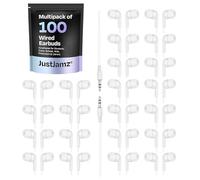 100x Pack | Bulk Basic Earbuds, Pearl White in-Ear Earbuds, Disposable Earphones, Affordable Headphones, 3.5 MM Audio Jack Earbuds for Schools, Kids, Classrooms & Libraries