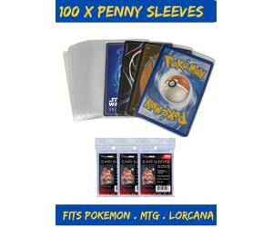 100x Penny Sleeves Soft Card Protectors Standard Size MTG Pokemon Card Concept