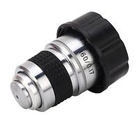 100X Professional Microscope Objective Lens Fall Brass Aluminum Alloy RMS Interface Replacement for Lab Research Material Inspection