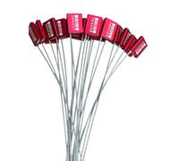 100x Red Security Cable Seals 40 cm - Tamper-Proof Steel Strap, Barcode & Serial Number, Self-Locking Barrier Seals for Containers, Trailers, Tankers, Cargo, Warehouses, Roll Cages & Rail Freight