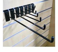 100x Slatwall Hooks Black Gloss Single Prong Shop Display 1" 2" 4" 6" 8" 10" 12" (12 Inch (Pack of 100))