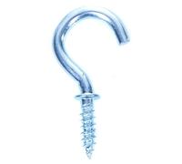 100x Small Chrome Plated Cup Hooks 15mm
