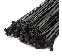 100x Strong Quality Black Cable Ties 160mm x 2.5mm- Heavy Duty Heat & Cold Resistant Zip Ties