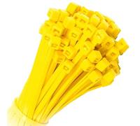100x Strong Quality Yellow Cable Ties 430mm x 9mm - Heavy Duty Heat & Cold Resistant Zip Ties