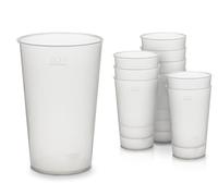 100x Transparent Quality Reusable Cups (300 ml) Made of Extra Strong and shatterproof Plastic (PP)