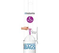 100x WHITE BRABANTIA BIN LINERS TYPE C LINER BAG BAGS 10L - 12L 10 - 12 LITRE