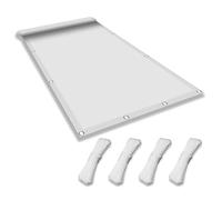 100x100 cm Sun Shade Sail, Tear-Resistant Polyester Canopy with Grommets for Patio, Garden, Terrace, Outdoor UV Protection, White Outdoor Awning Cover