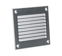 100x100mm / 4x4" inch Galvanised Metal Air Vent Grille Cover with Insect Mesh - Ventilation Cover