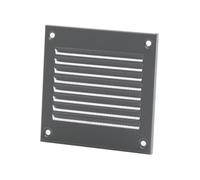 100x100mm / 4x4" inch Grey Metal Air Vent Grille Cover with Insect Mesh - Ventilation Cover
